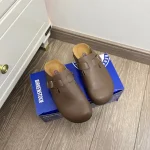 BIRKENSTOCK unisex leather slip-on shoes - Image 2