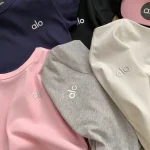 Women's Slim Fit Crew Neck Sports Short Sleeve 100% Cotton T-Shirt with 3D Logo, Heavyweight Ready to Ship-no box - Image 5