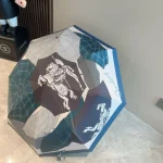 Warhorse Pattern Tri-Fold Automatic Umbrella - Image 7