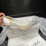 Mesh Rhinestone Pointed Toe Shoes-box - Image 7