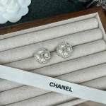 Pave Diamond Love Heart & Clover Resin Pearl Studs-box - Image 7