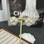 Pave Diamond Love Heart & Clover Resin Pearl Studs-box - Image 6