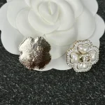 Pave Diamond Love Heart & Clover Resin Pearl Studs-box - Image 5
