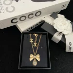 New Vintage Style Bow Pendant Necklace-box - Image 2