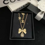 New Vintage Style Bow Pendant Necklace-box - Image 7