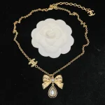 New Vintage Style Bow Pendant Necklace-box - Image 5