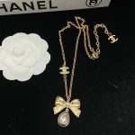 New Vintage Style Bow Pendant Necklace-box - Image 4
