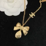 New Vintage Style Bow Pendant Necklace-box - Image 3