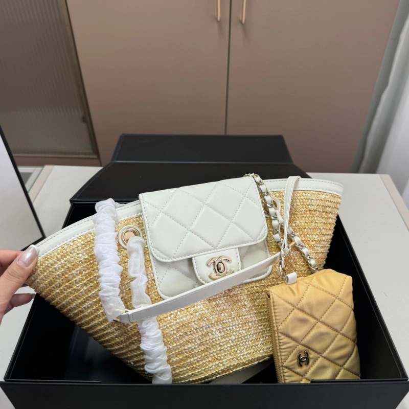 13422425292526800 Chain-strap Woven Shopper-box - Image 1