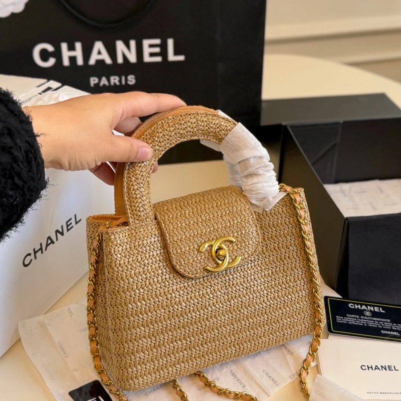13422426084690800 Early Spring Resort Woven Kelly Bag-box"Please note there might be a slight color variation. Kindly check the detail images." - Image 1