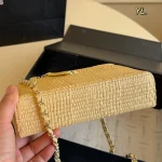Made of woven straw with a metal chain. It's retro yet stylish-box - Image 13