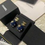 Blue Double-C Planet Universe Stud Earrings-box - Image 4