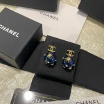 Blue Double-C Planet Universe Stud Earrings-box - Image 3