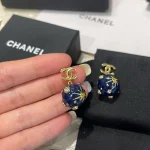 Blue Double-C Planet Universe Stud Earrings-box - Image 2
