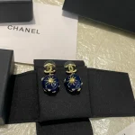 Blue Double-C Planet Universe Stud Earrings-box - Image 11