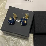 Blue Double-C Planet Universe Stud Earrings-box - Image 9