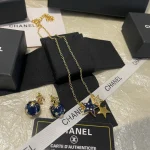 Blue Double-C Planet Universe Stud Earrings-box - Image 8