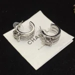 Double-C Quilted Pave Diamond Hoop Earrings-box - Image 6