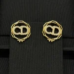 New Openwork CD Full Diamond Stud Earrings-box - Image 5