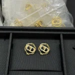 New Openwork CD Full Diamond Stud Earrings-box - Image 4