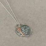 Two-tone single diamond heart key with box - Image 4