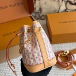 Pink and White Striped Mini Bucket Bag-box - Image 3
