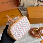 Pink and White Striped Mini Bucket Bag-box - Image 10