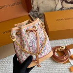 Pink and White Striped Mini Bucket Bag-box - Image 7