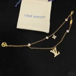 Double-layer bracelet with full diamond letter and floral pattern-box - Image 2