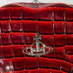 Burgundy large heart plaid bag-box - Image 2