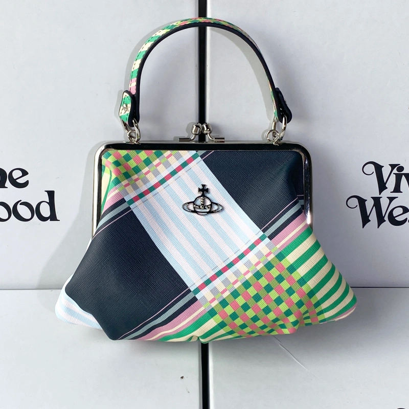 13424148718785000 New green plaid dumpling bag-box - Image 1
