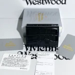 Black crocodile pattern triangle wallet-box - Image 3