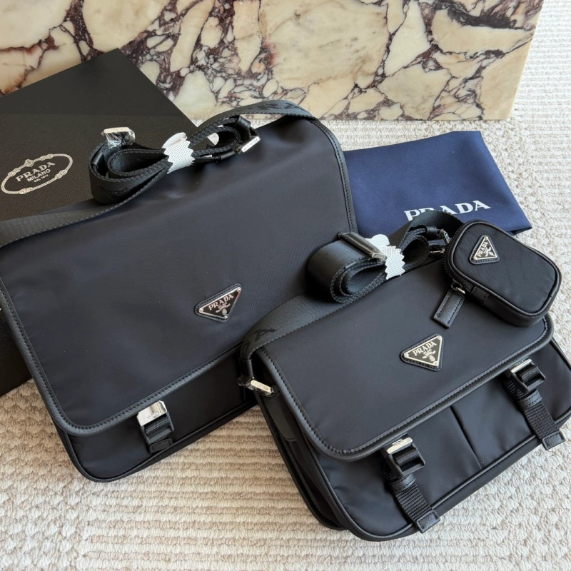 13424495779150600 Black Nylon Messenger Bag-box - Image 1