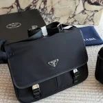 Black Nylon Messenger Bag-box - Image 4