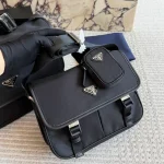 Black Nylon Messenger Bag-box - Image 8