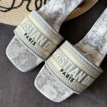 Embroidered Round Heel Slides-box(Heel height: 4 cm) - Image 2