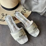 Embroidered Round Heel Slides-box(Heel height: 4 cm) - Image 6