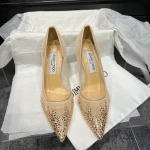 Mesh Rhinestone Pointed Toe Shoes-box - Image 3