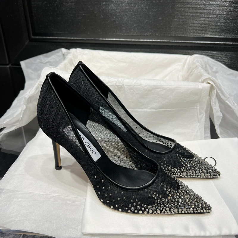2e63154a31b6bfa95100b2e729d2b4d5 Mesh Rhinestone Pointed Toe Shoes-box - Image 1