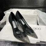 Mesh Rhinestone Pointed Toe Shoes-box - Image 8