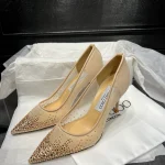 Mesh Rhinestone Pointed Toe Shoes-box - Image 7