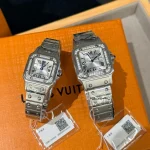 Imported quartz movement with a Cartier-inspired folding clasp. Delicate, petite, and effortlessly versatile-box