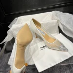 Mesh Rhinestone Pointed Toe Shoes-box - Image 9
