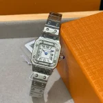 Imported quartz movement with a Cartier-inspired folding clasp. Delicate, petite, and effortlessly versatile-box - Image 5