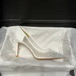 Mesh Rhinestone Pointed Toe Shoes-box - Image 8