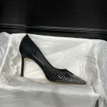 Mesh Rhinestone Pointed Toe Shoes-box - Image 9