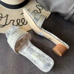Embroidered Round Heel Slides-box(Heel height: 4 cm) - Image 10