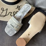 Embroidered Round Heel Slides-box(Heel height: 4 cm) - Image 9