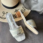 Embroidered Round Heel Slides-box(Heel height: 4 cm) - Image 8