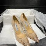Mesh Rhinestone Pointed Toe Shoes-box - Image 5
